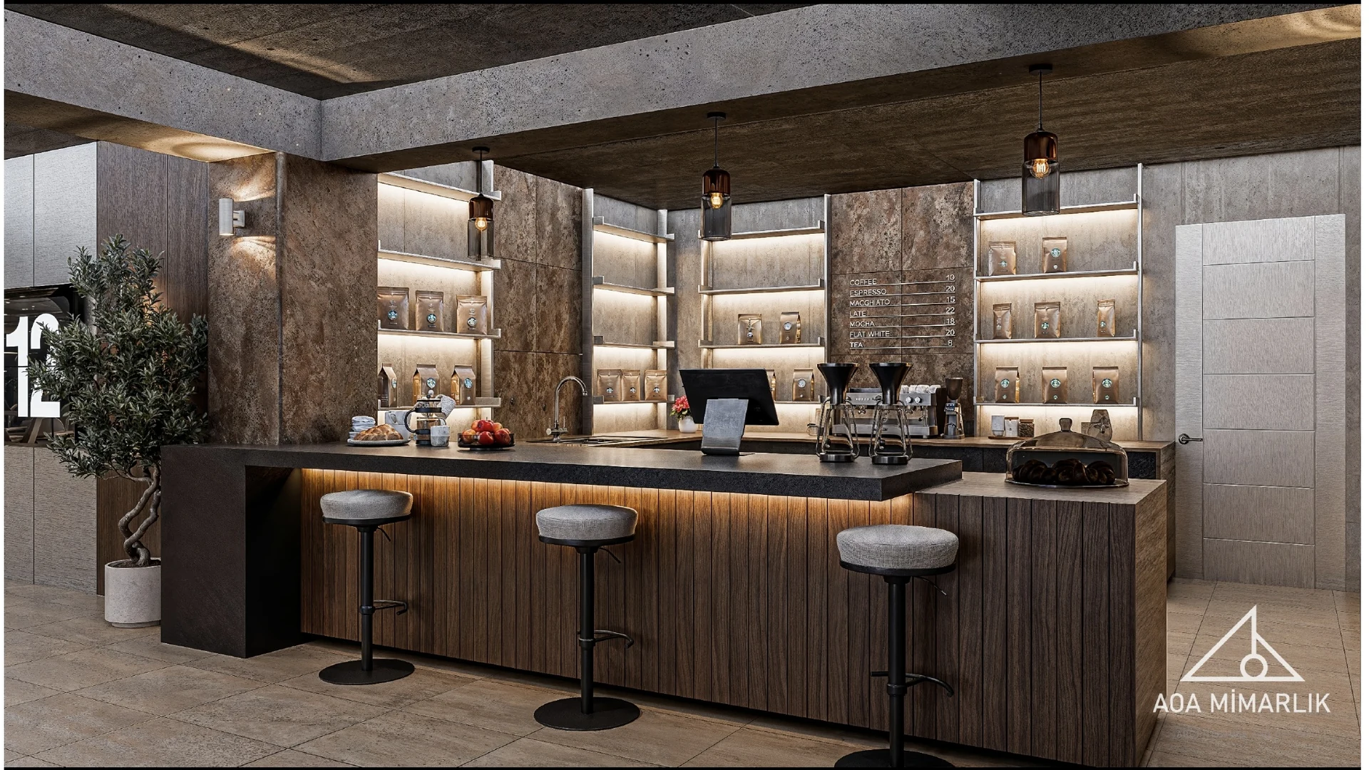 BOB privé kafe ve bar alanı