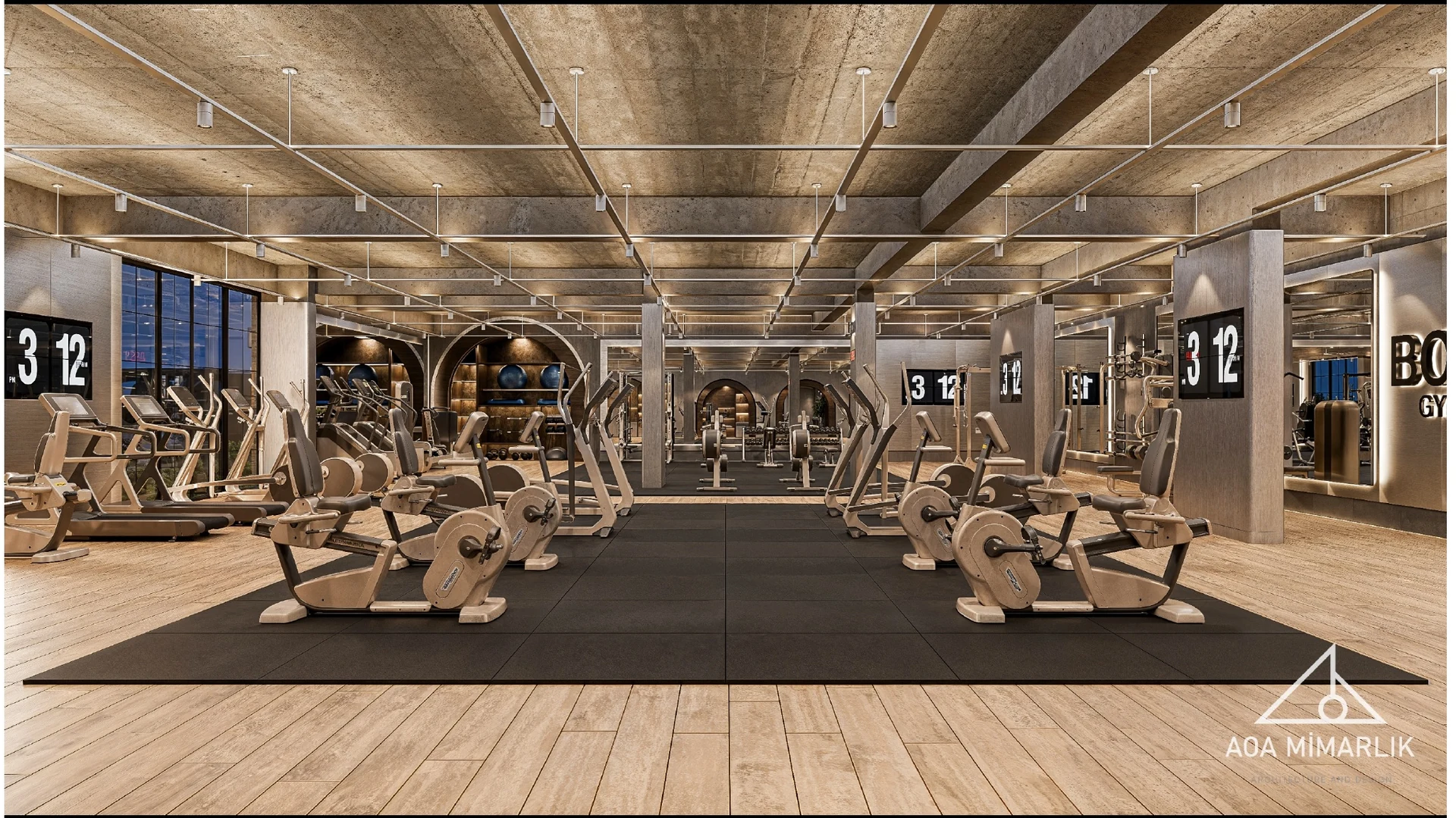 BOB privé ana fitness ve kardiyo alanı