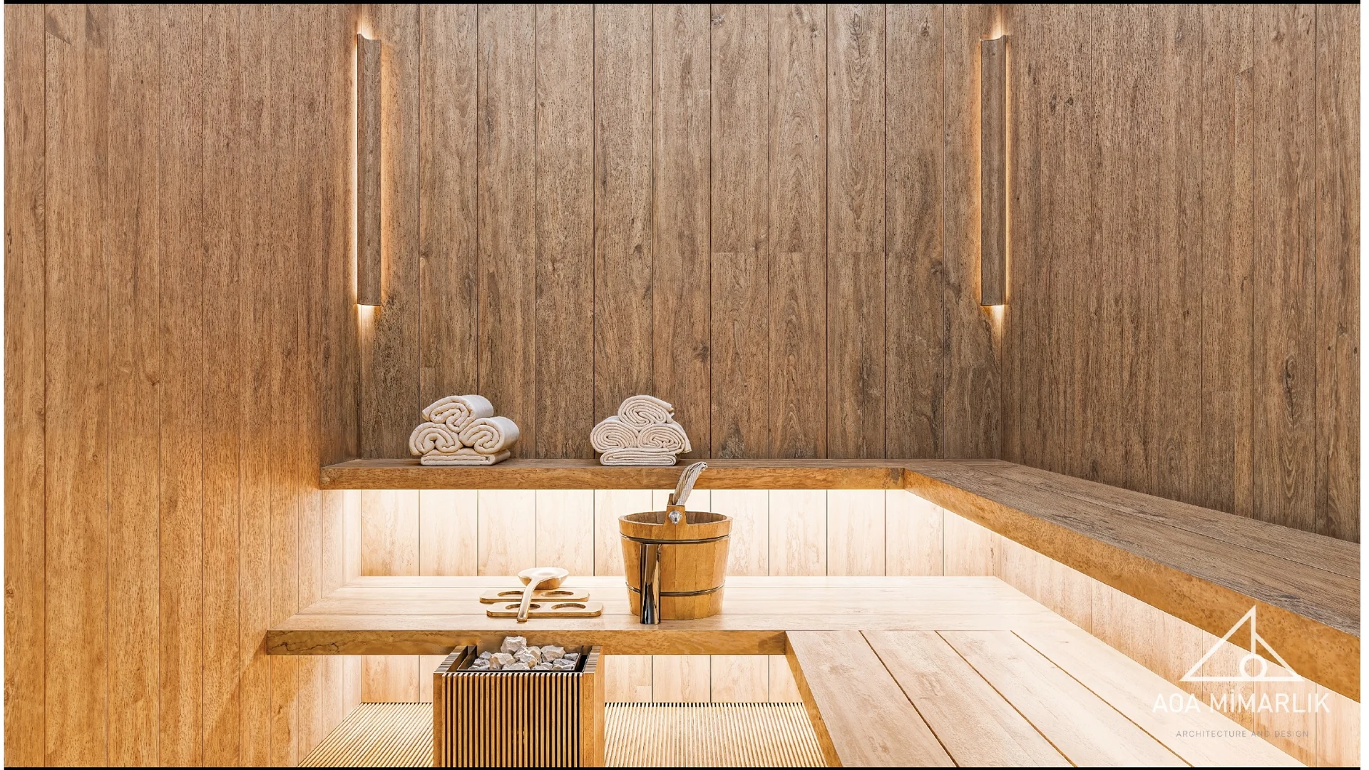 BOB privé ahşap sauna alanı